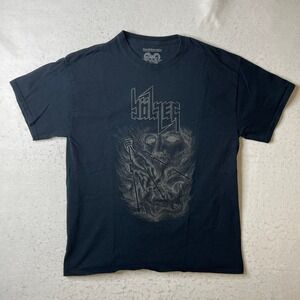 Bolzer Thunder Tongue Bolt Fist Black Metal Band T-Shirt Vault Of Dried Bones L